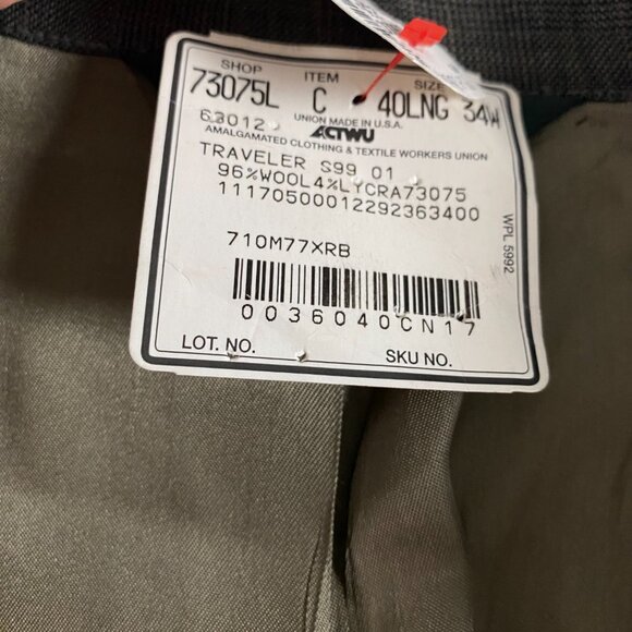 NWT Jos. A Bank Blazer Sport Suit Coat Men's 40 LONG Olive Traveler's Collection - Picture 8 of 15